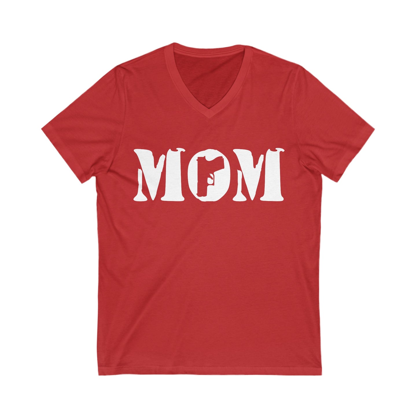 Gun Mom Womens V-Neck T-Shirt