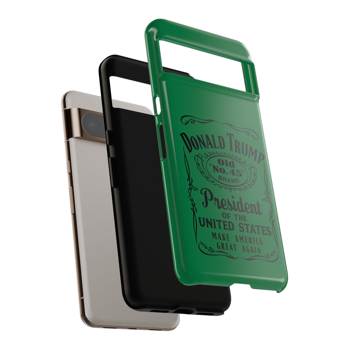Dark Green Trump Whiskey Phone Case