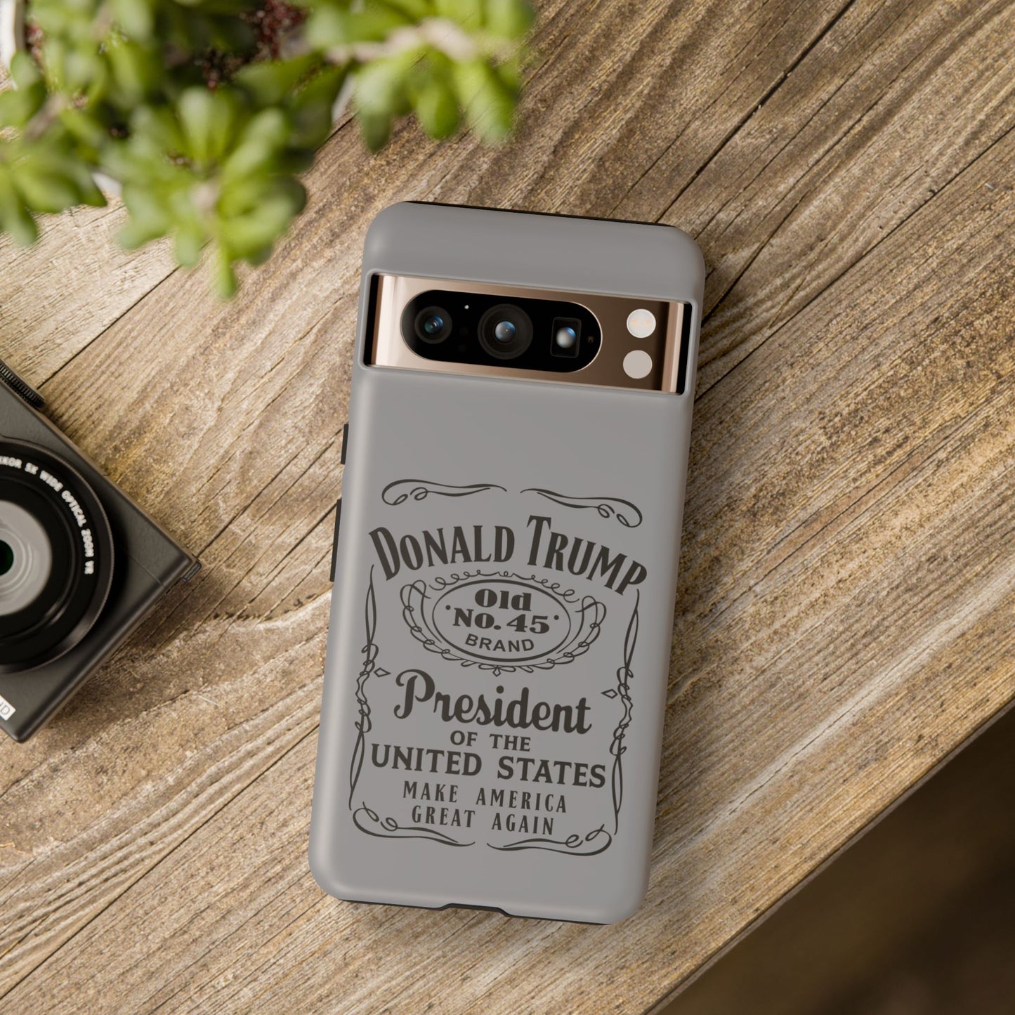 Gray Trump Whiskey Phone Case