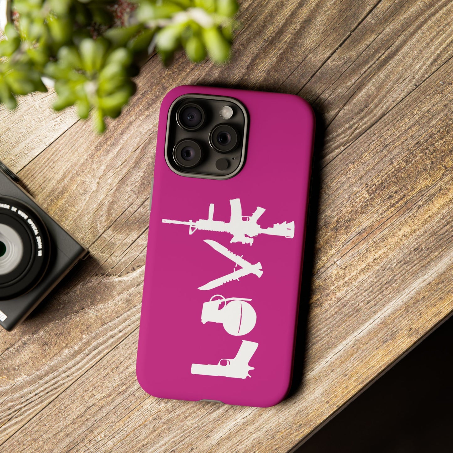 Dark Pink Love Phone Case
