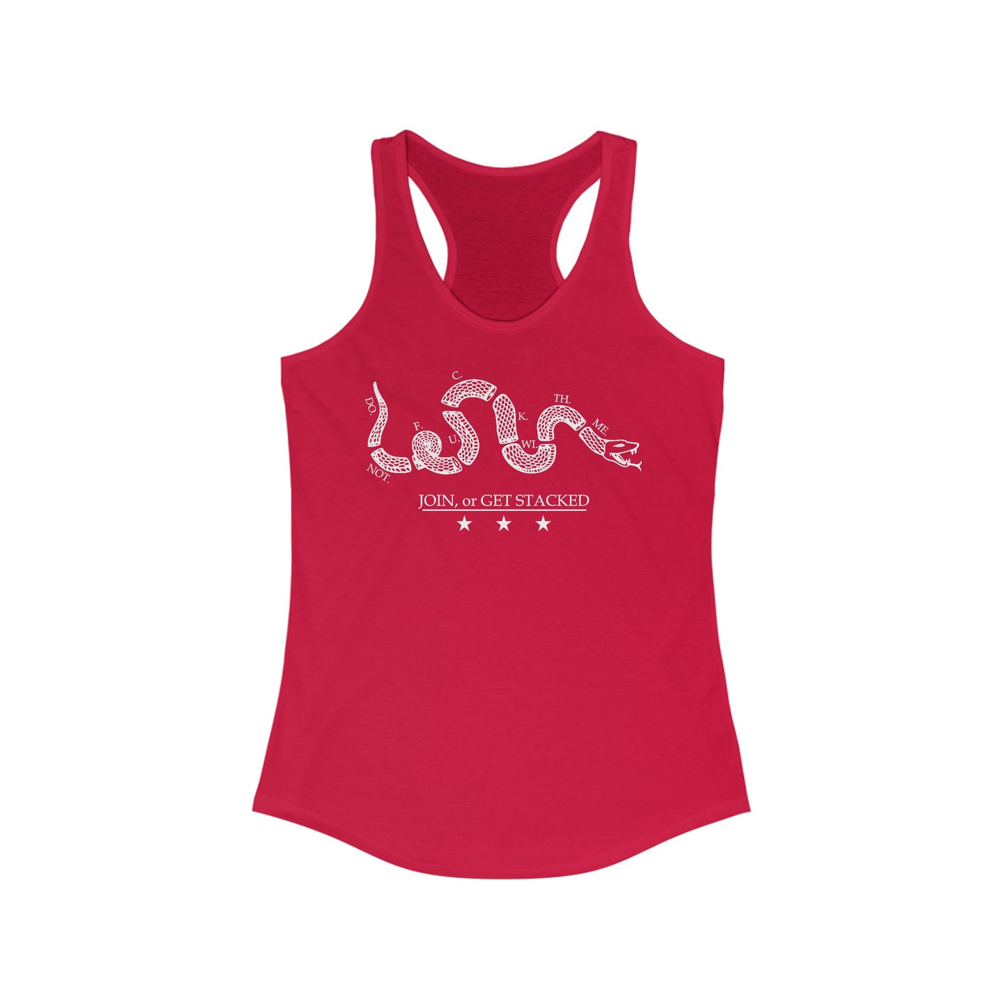 Join Or Get Stacked Women's Ideal Racerback Tank