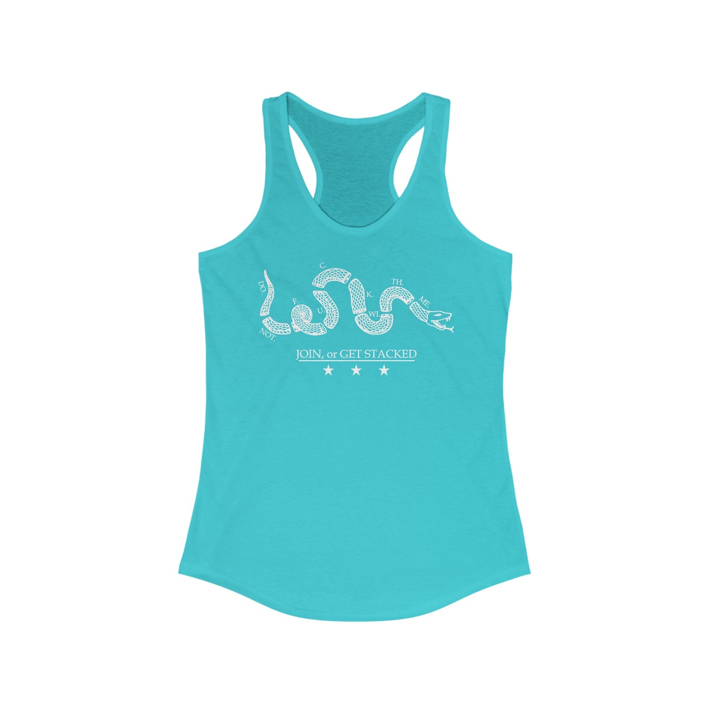 Join Or Get Stacked Women's Ideal Racerback Tank