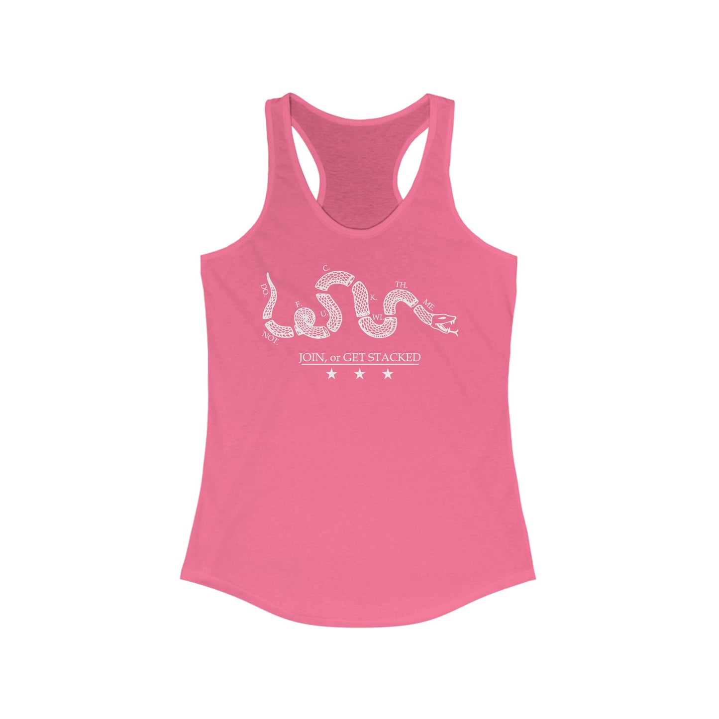 Join Or Get Stacked Women's Ideal Racerback Tank