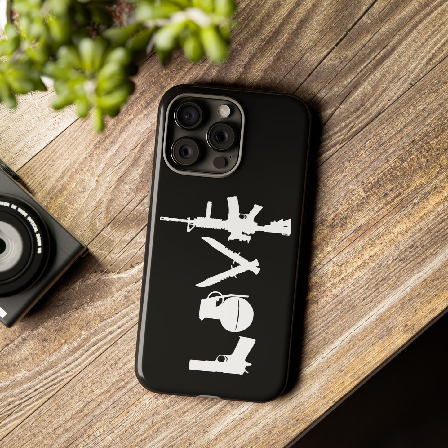 Black Love Phone Case