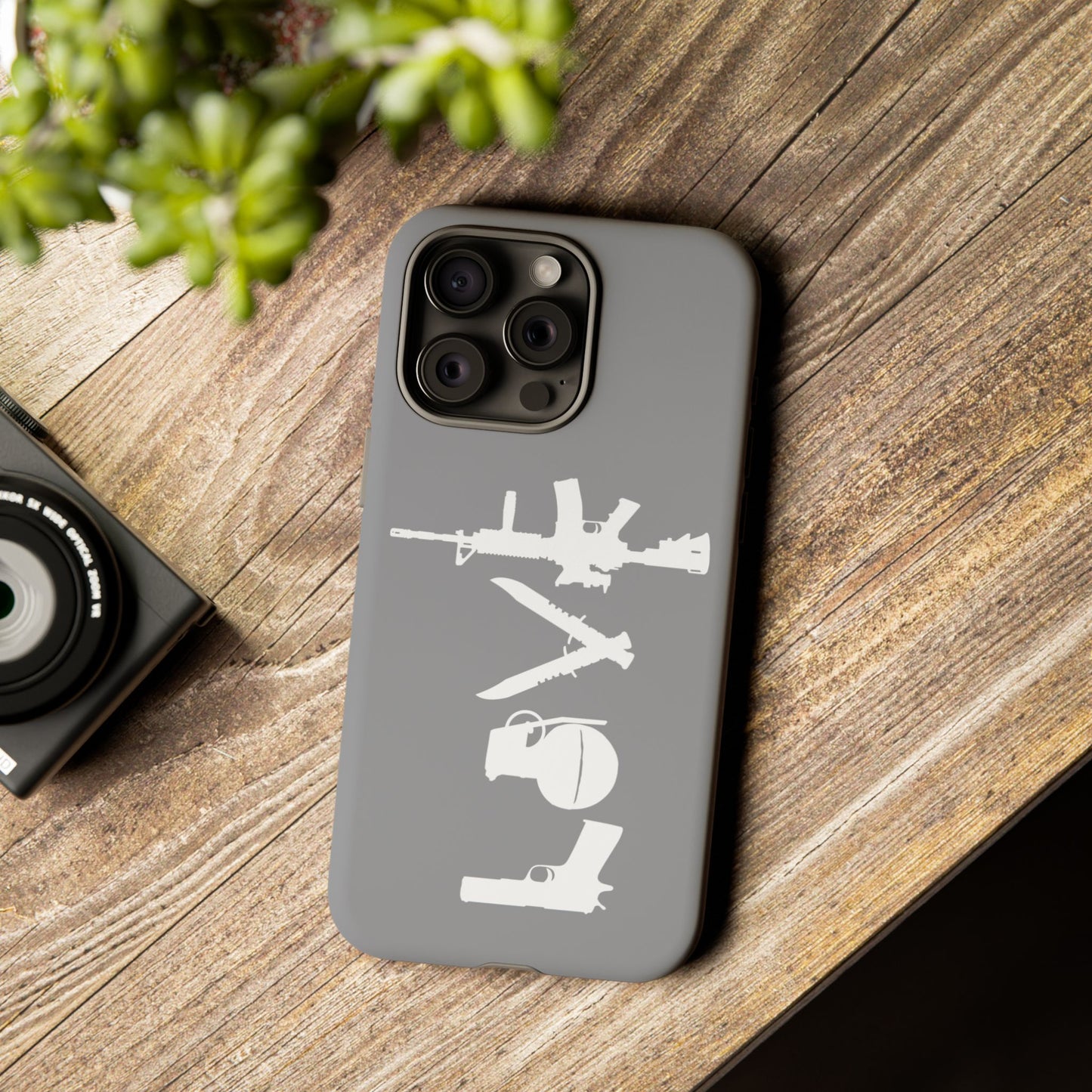 Gray Love Phone Case