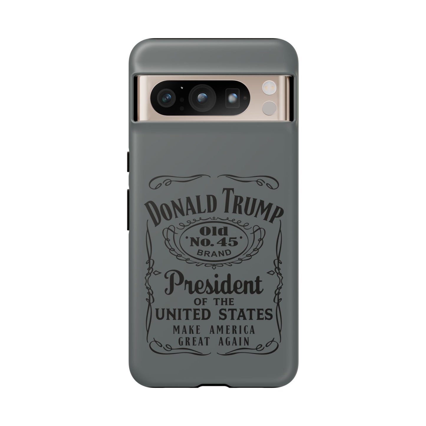 Dark Gray Trump Whiskey Phone Case