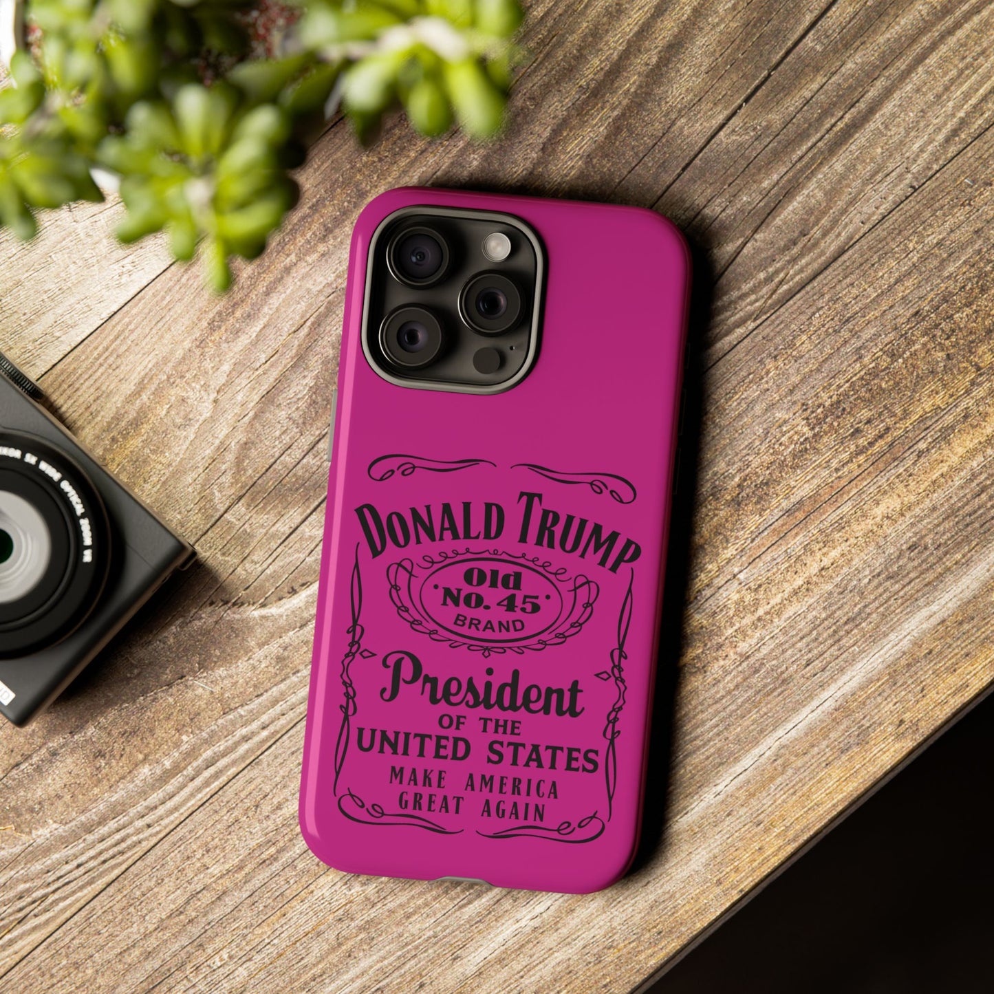 Dark Pink Trump Whiskey Phone Case