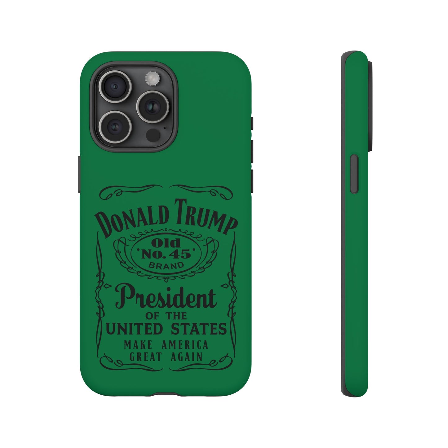 Dark Green Trump Whiskey Phone Case