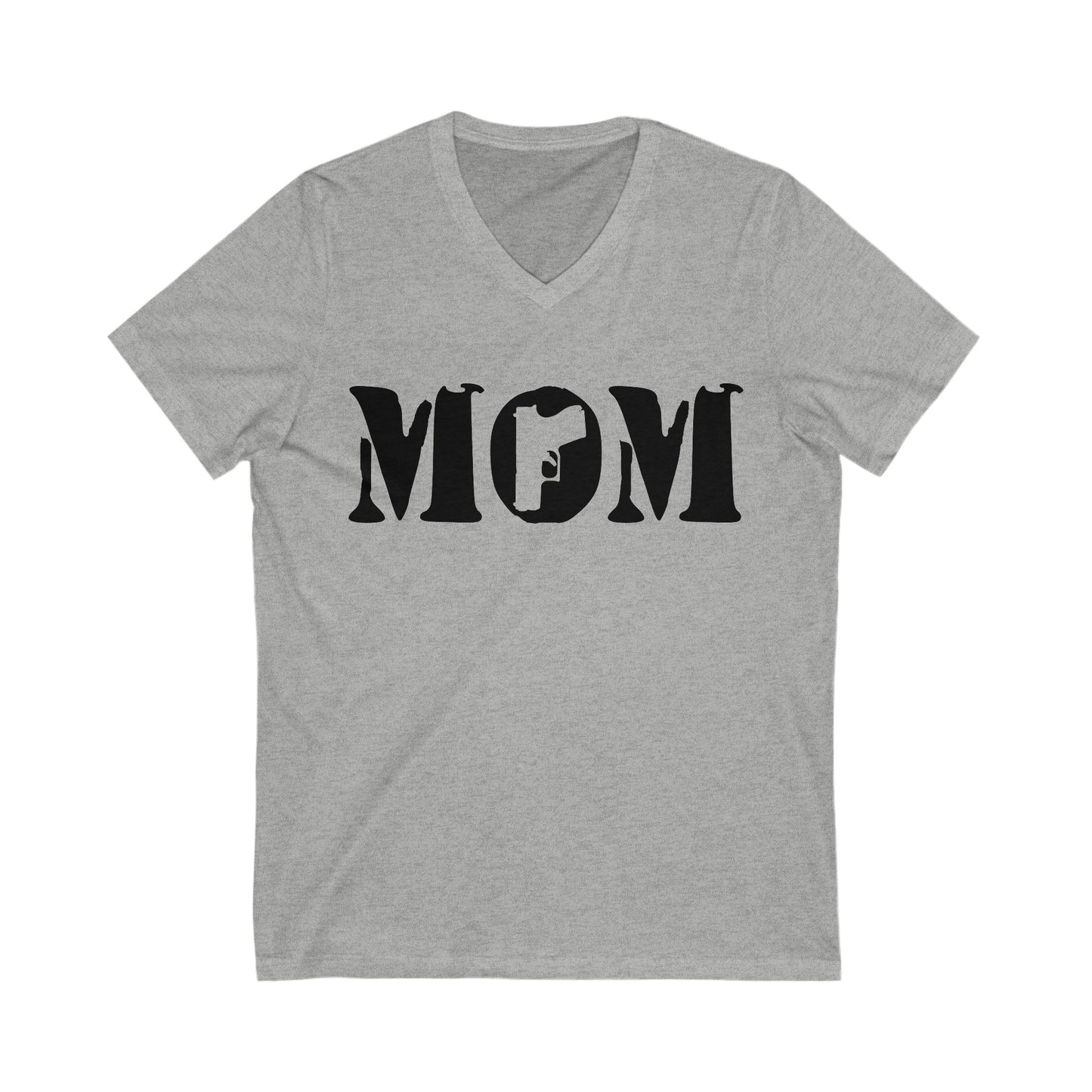 Gun Mom Womens V-Neck T-Shirt