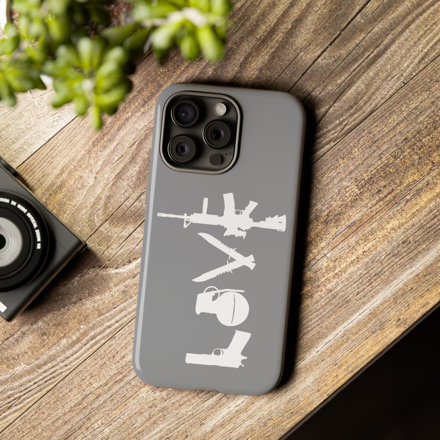 Gray Love Phone Case