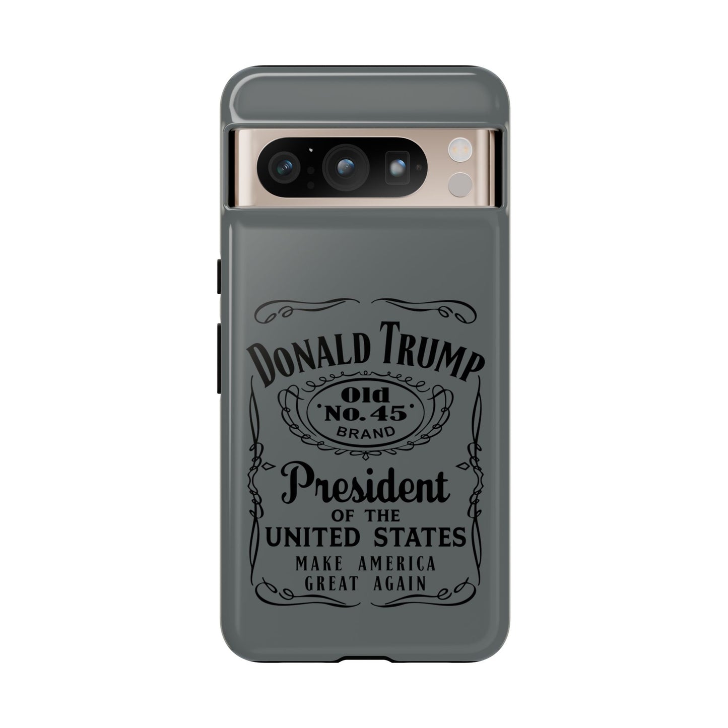 Dark Gray Trump Whiskey Phone Case