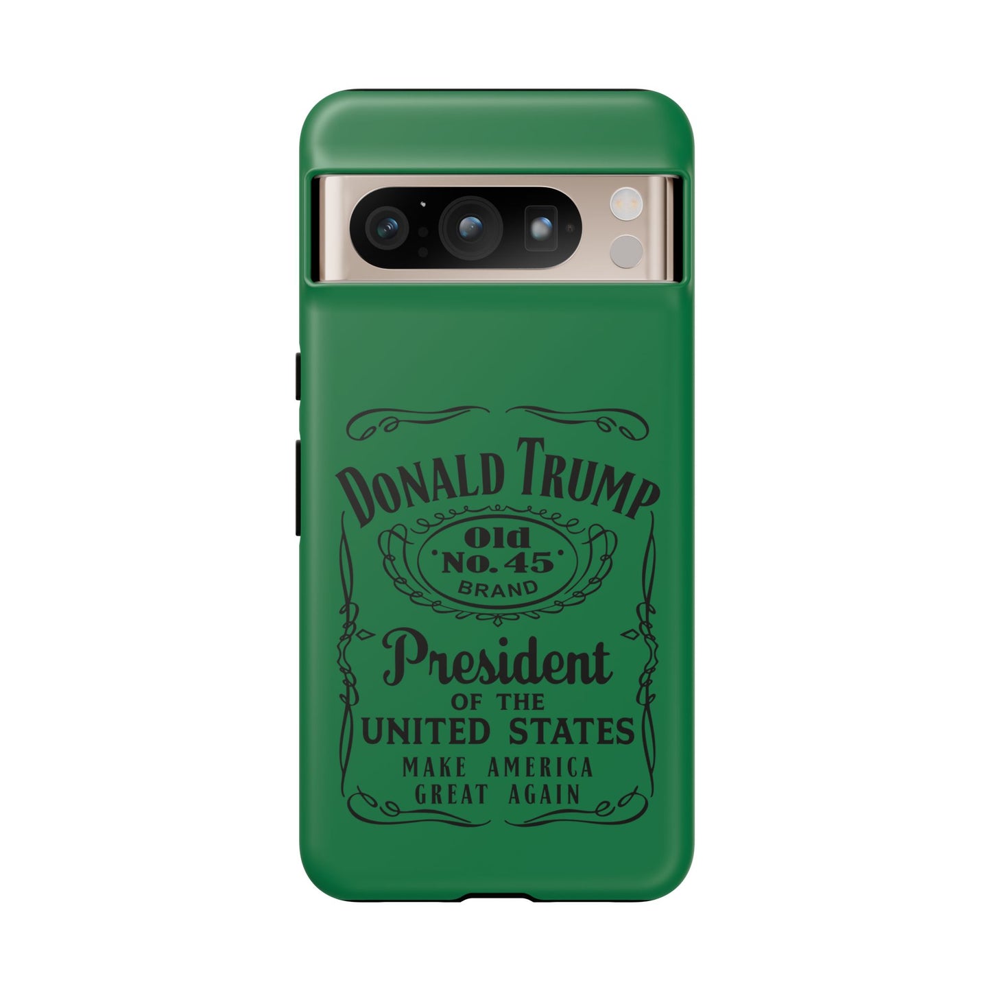 Dark Green Trump Whiskey Phone Case