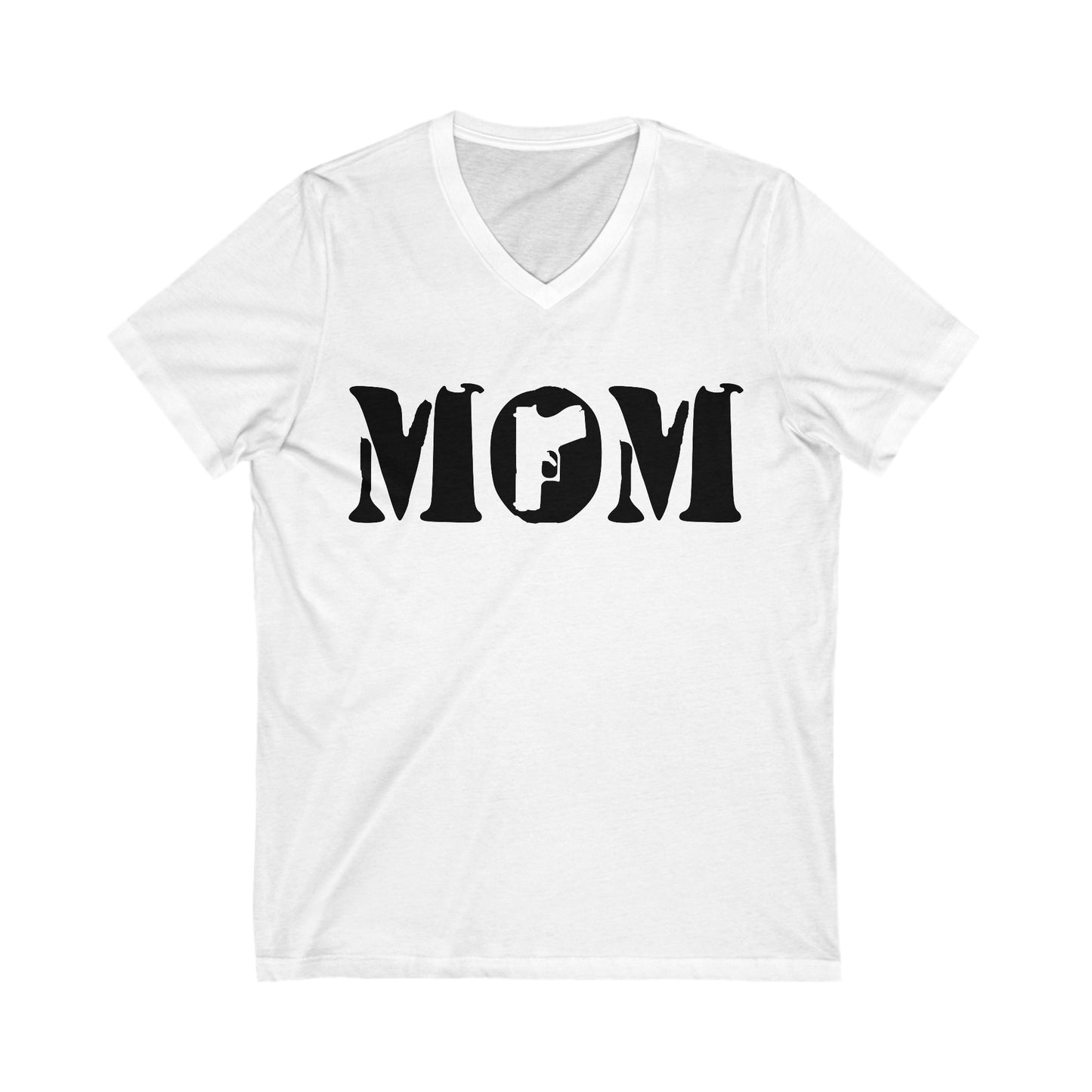 Gun Mom Womens V-Neck T-Shirt
