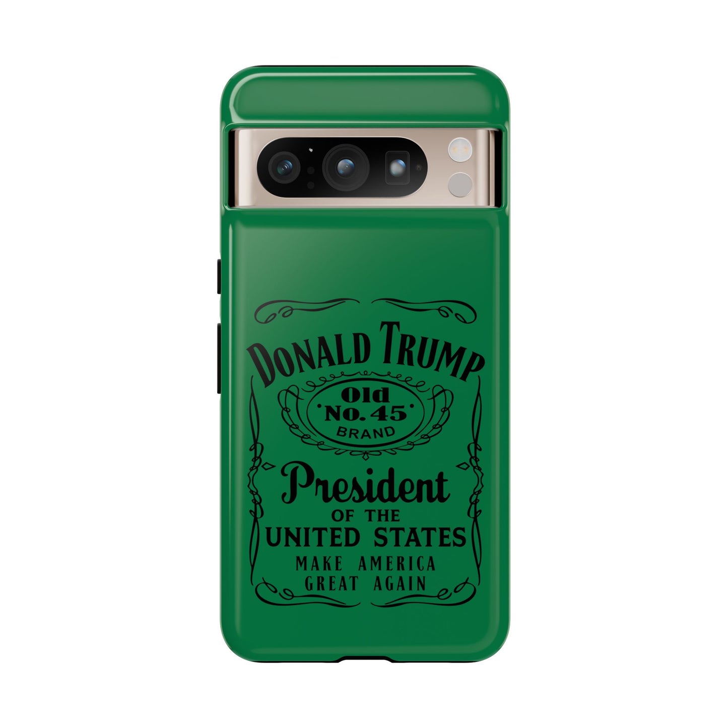 Dark Green Trump Whiskey Phone Case