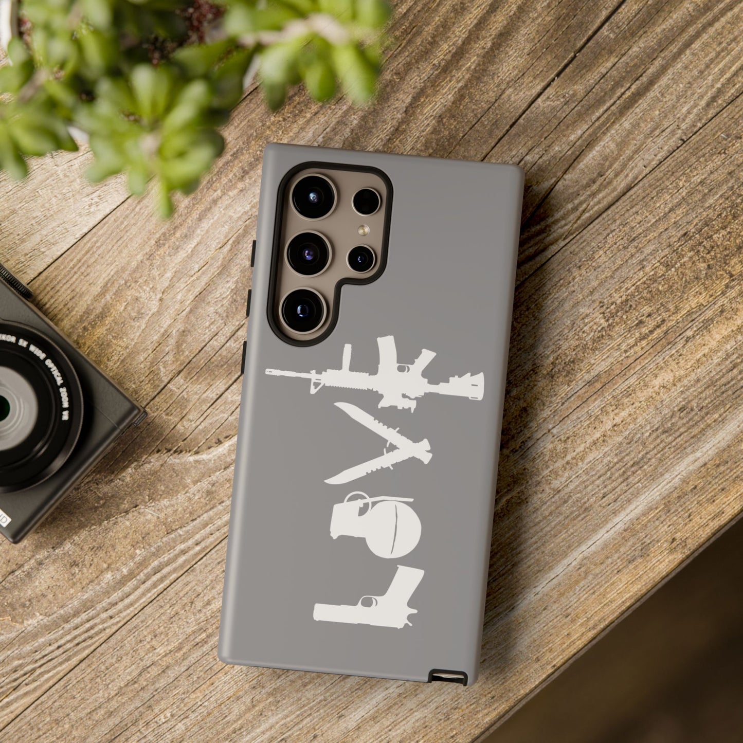 Gray Love Phone Case