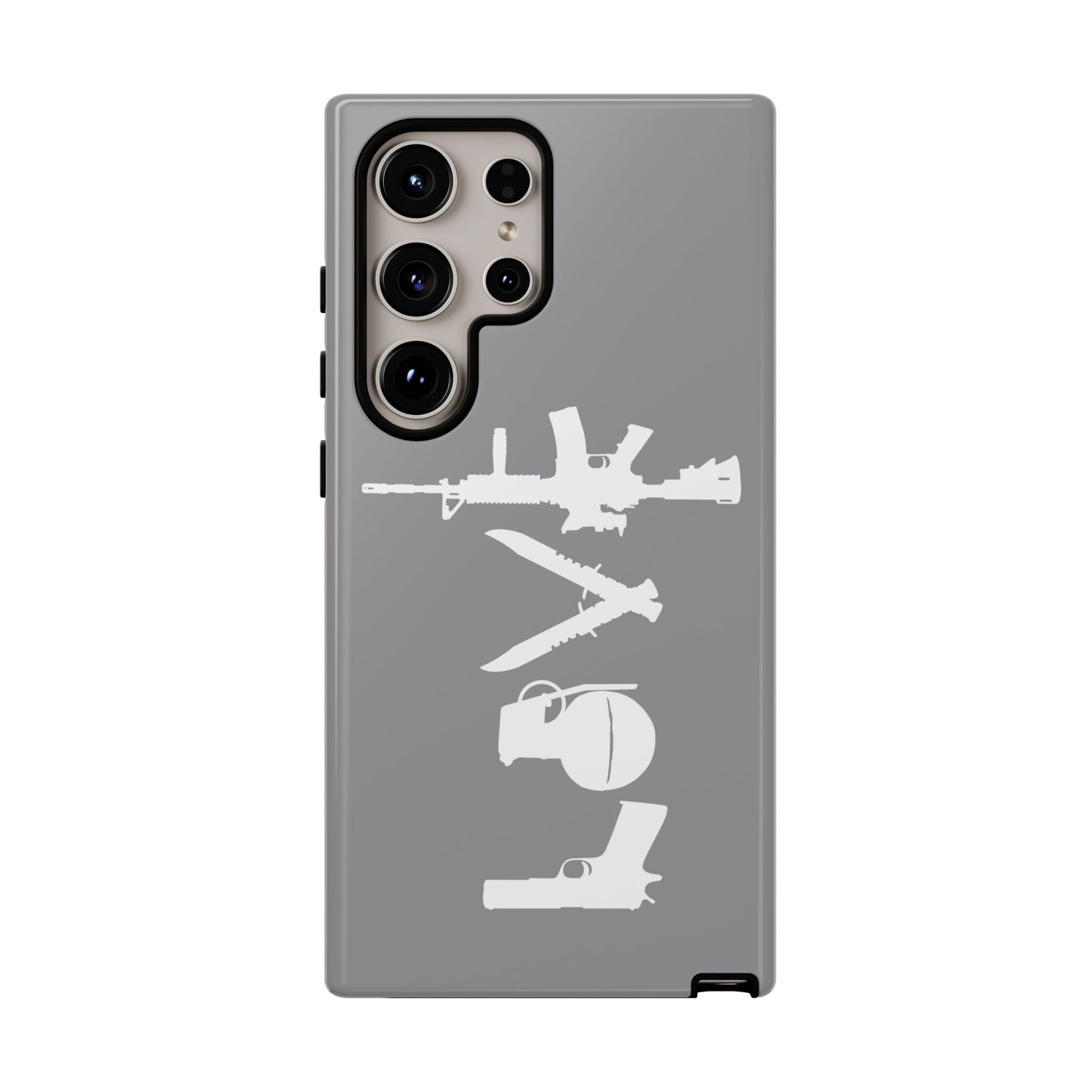 Gray Love Phone Case