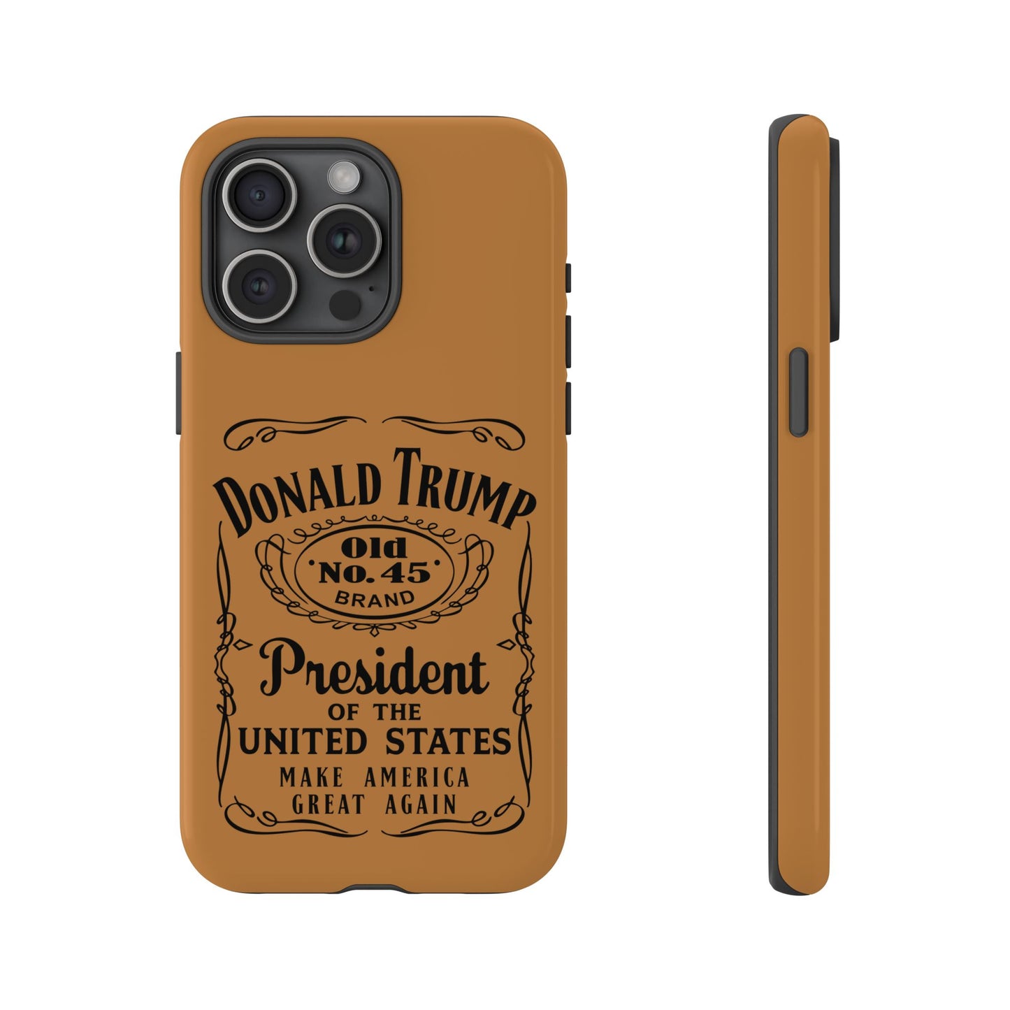 Brown Trump Whiskey Phone Case