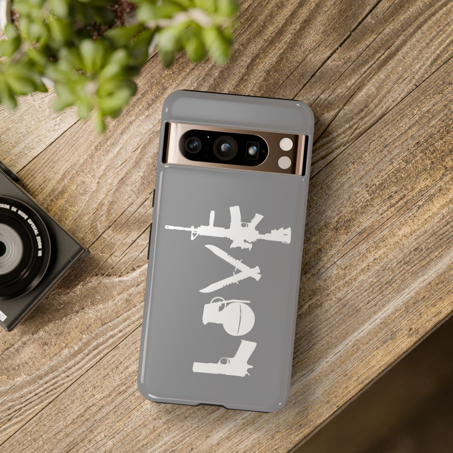 Gray Love Phone Case