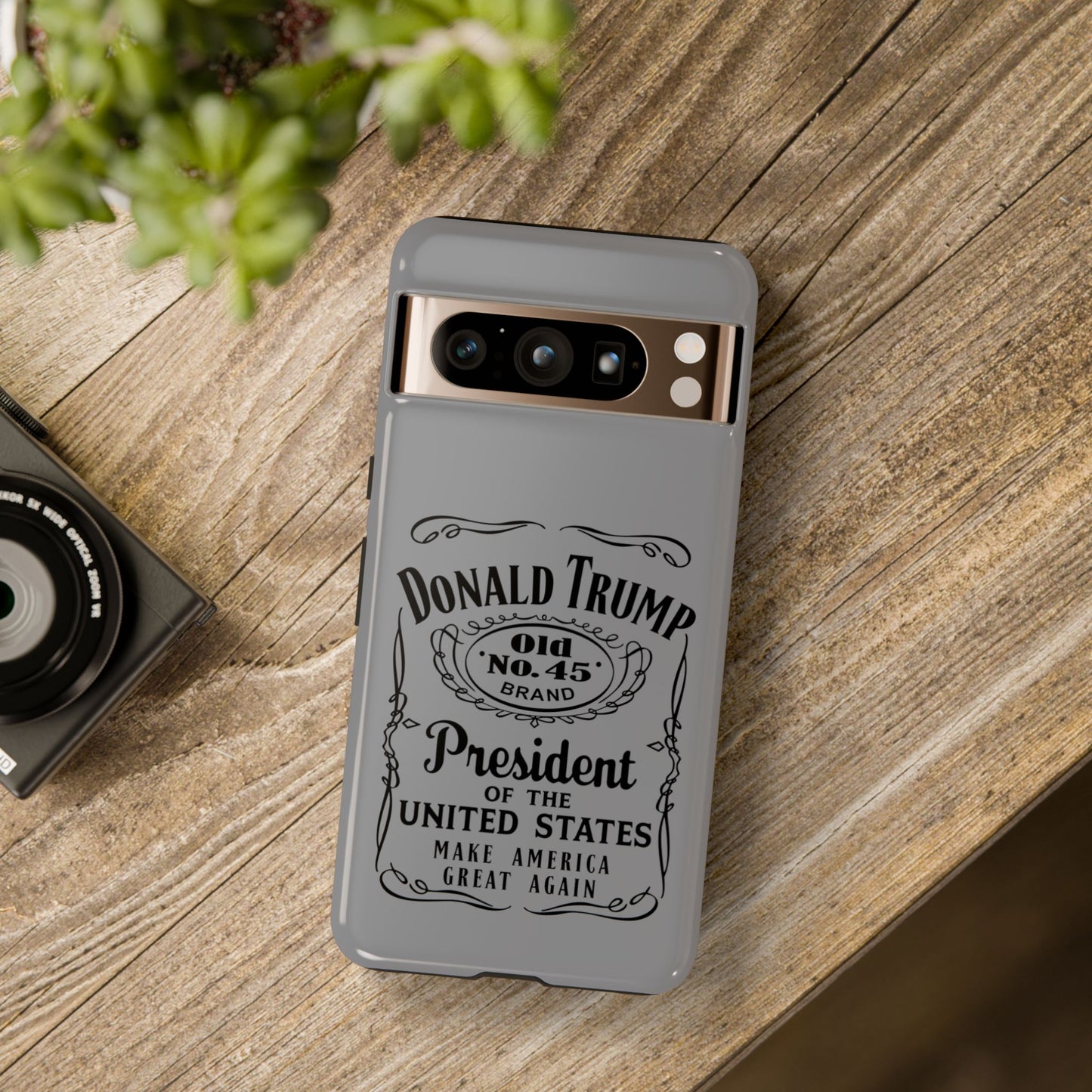 Gray Trump Whiskey Phone Case