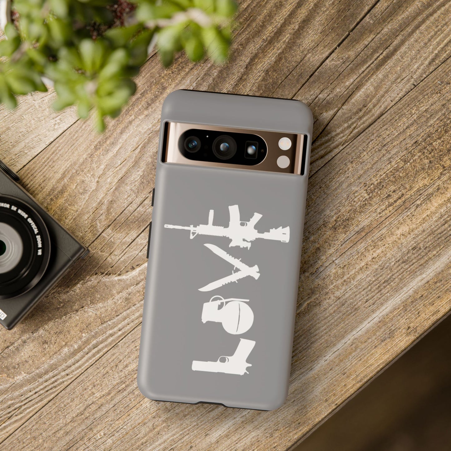 Gray Love Phone Case