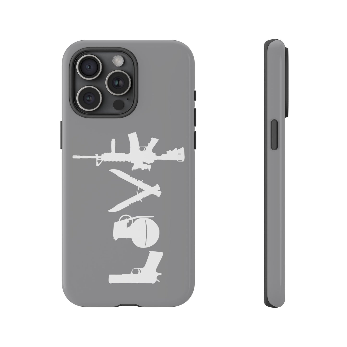 Gray Love Phone Case