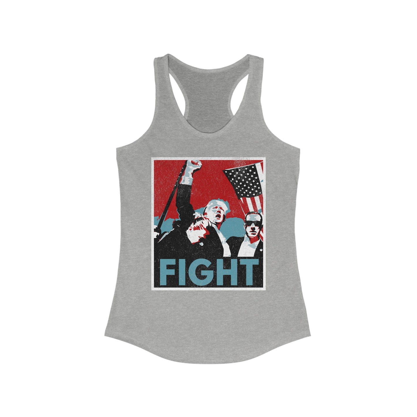 Trump Distressed Poster Women's Ideal Racerback Tank