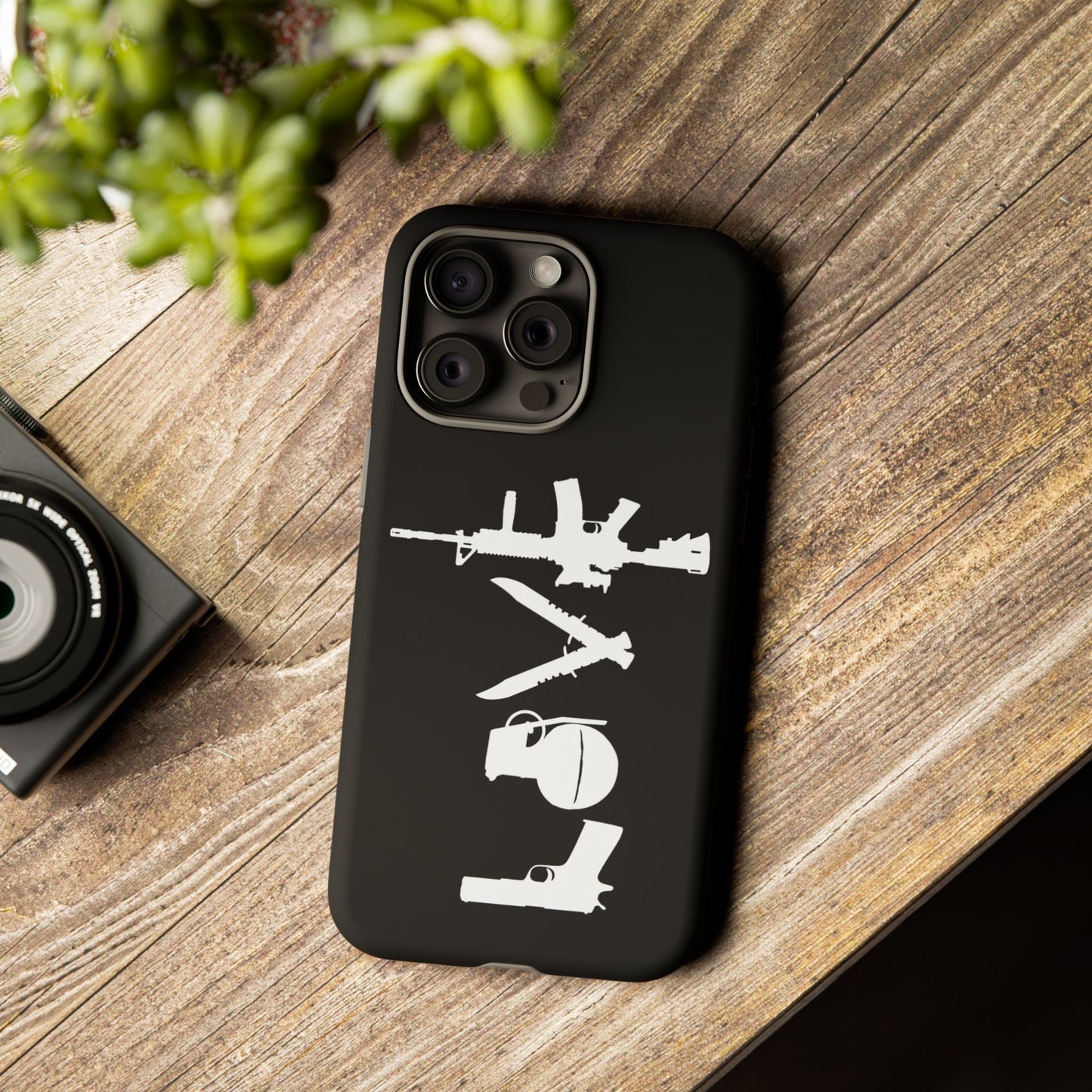 Black Love Phone Case