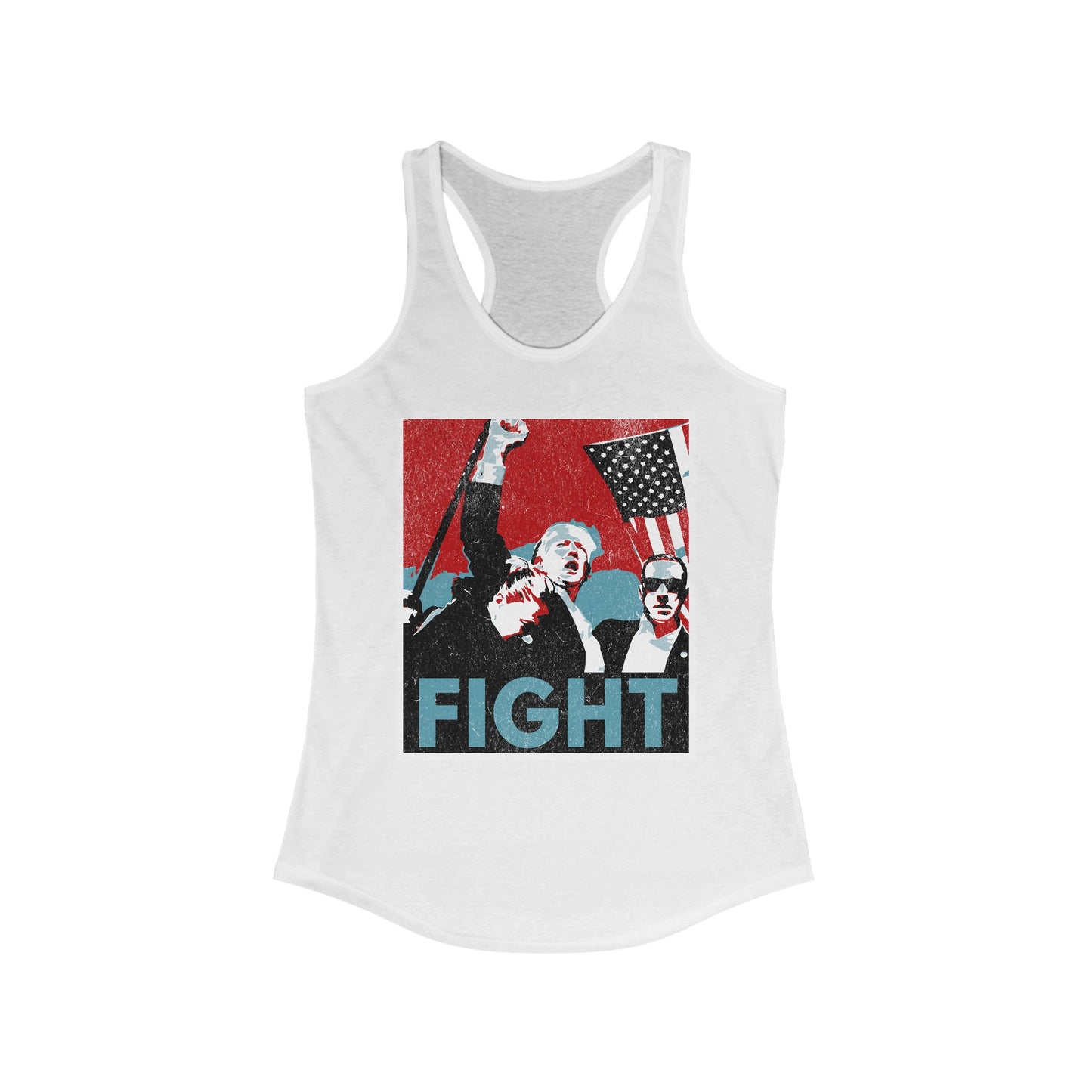 Trump Distressed Poster Women's Ideal Racerback Tank