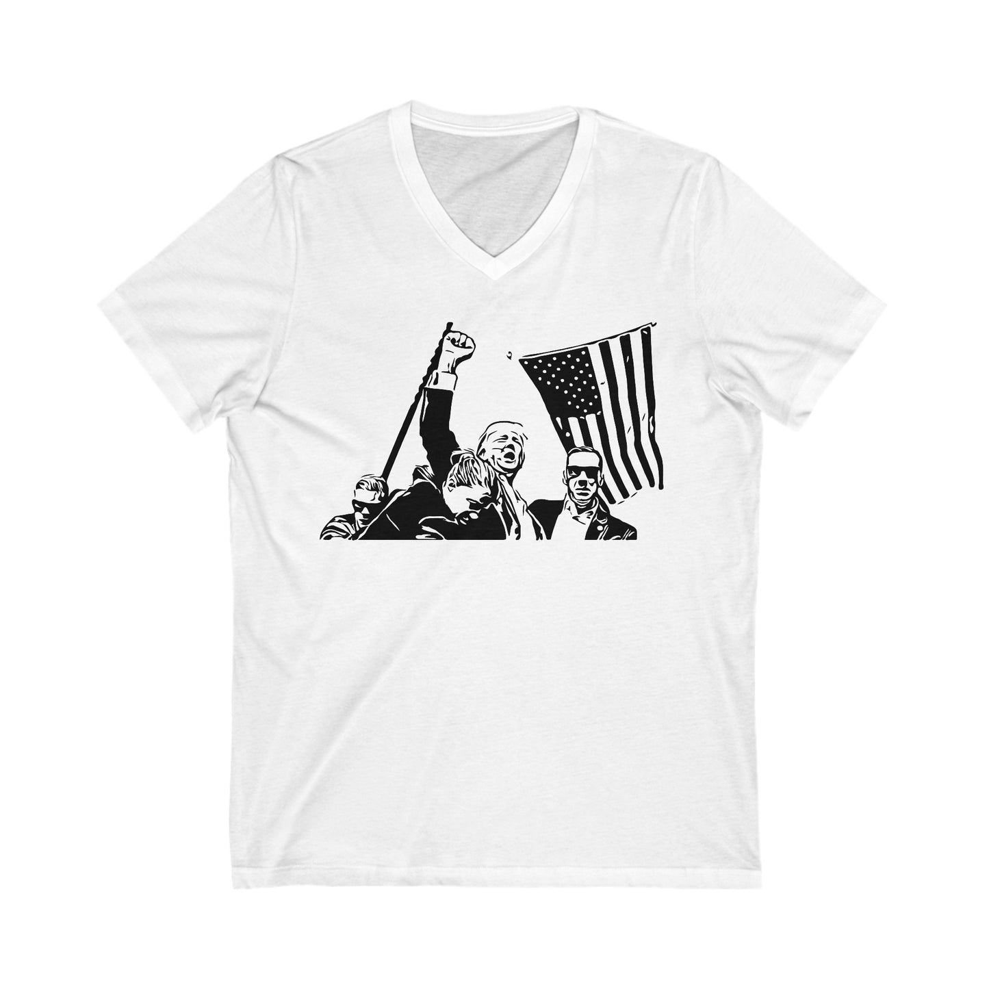 Trump Fist Short Sleeve V-Neck Tee