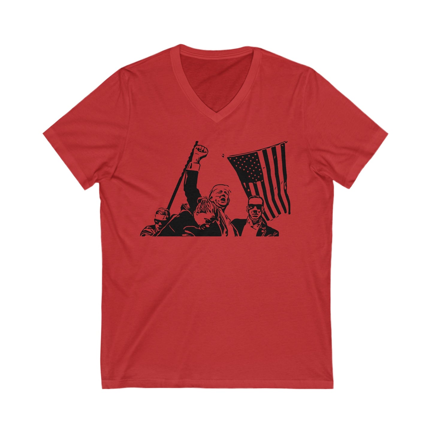 Trump Fist Short Sleeve V-Neck Tee