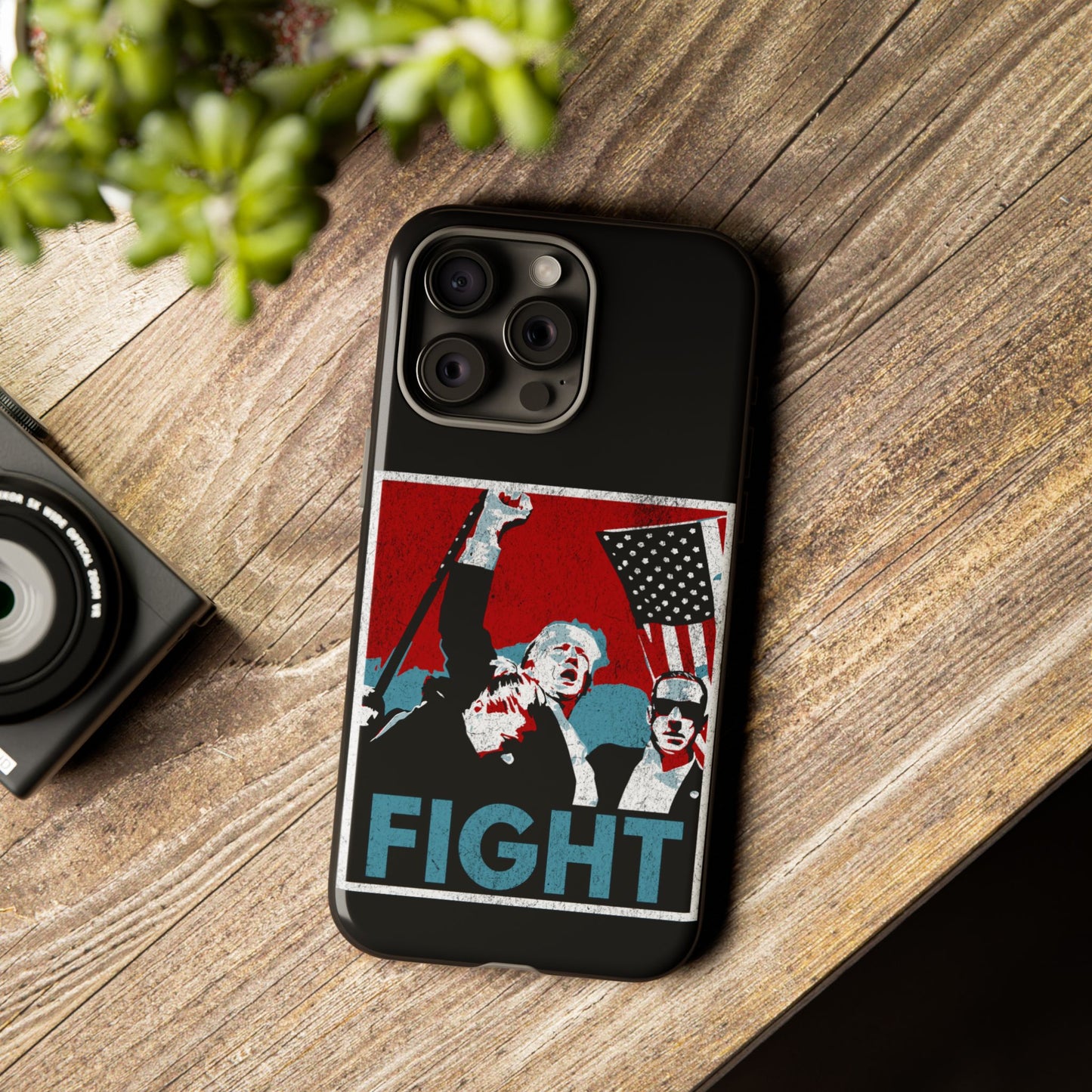 Black Trump Fight Phone Case