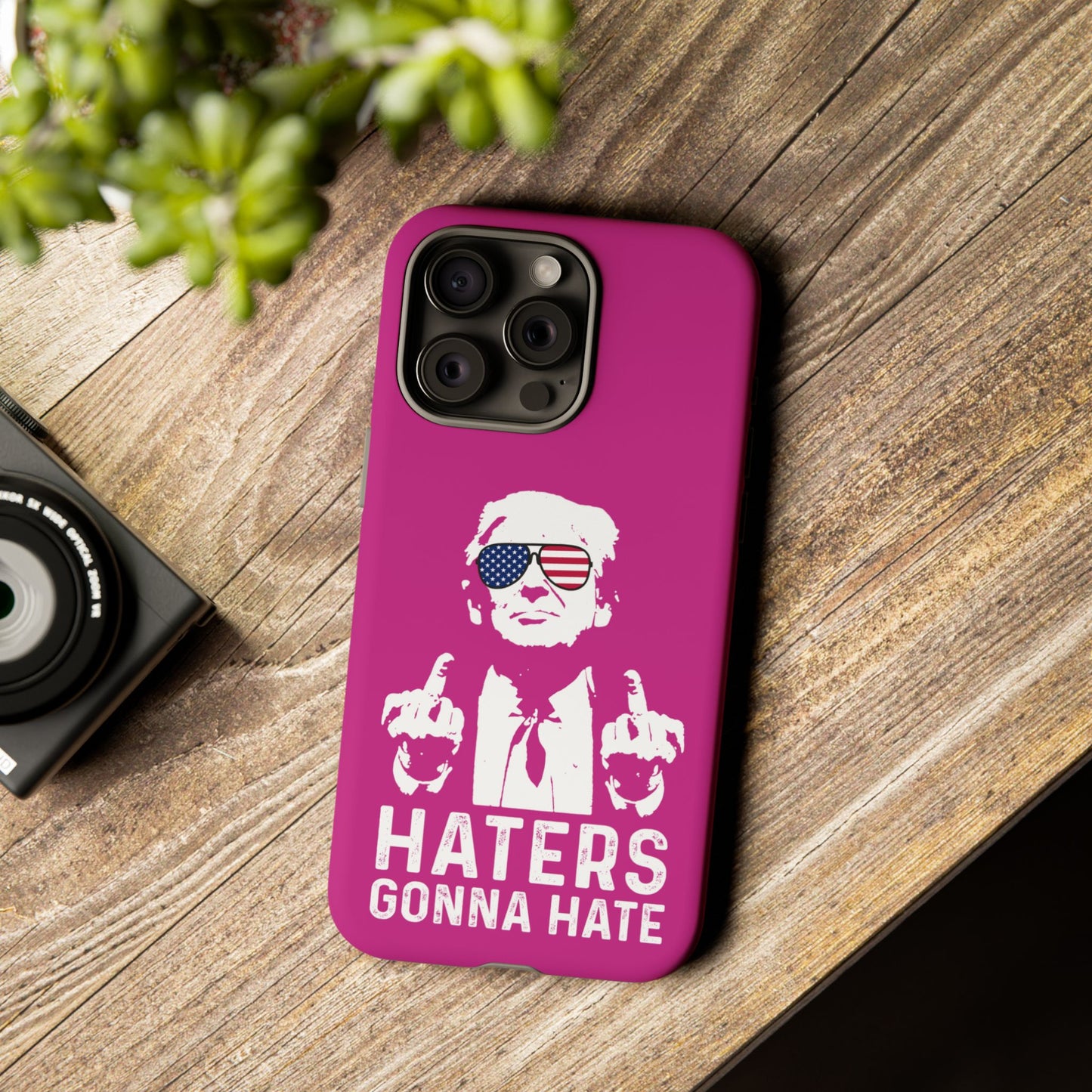 Dark Pink Trump Hater Phone Case