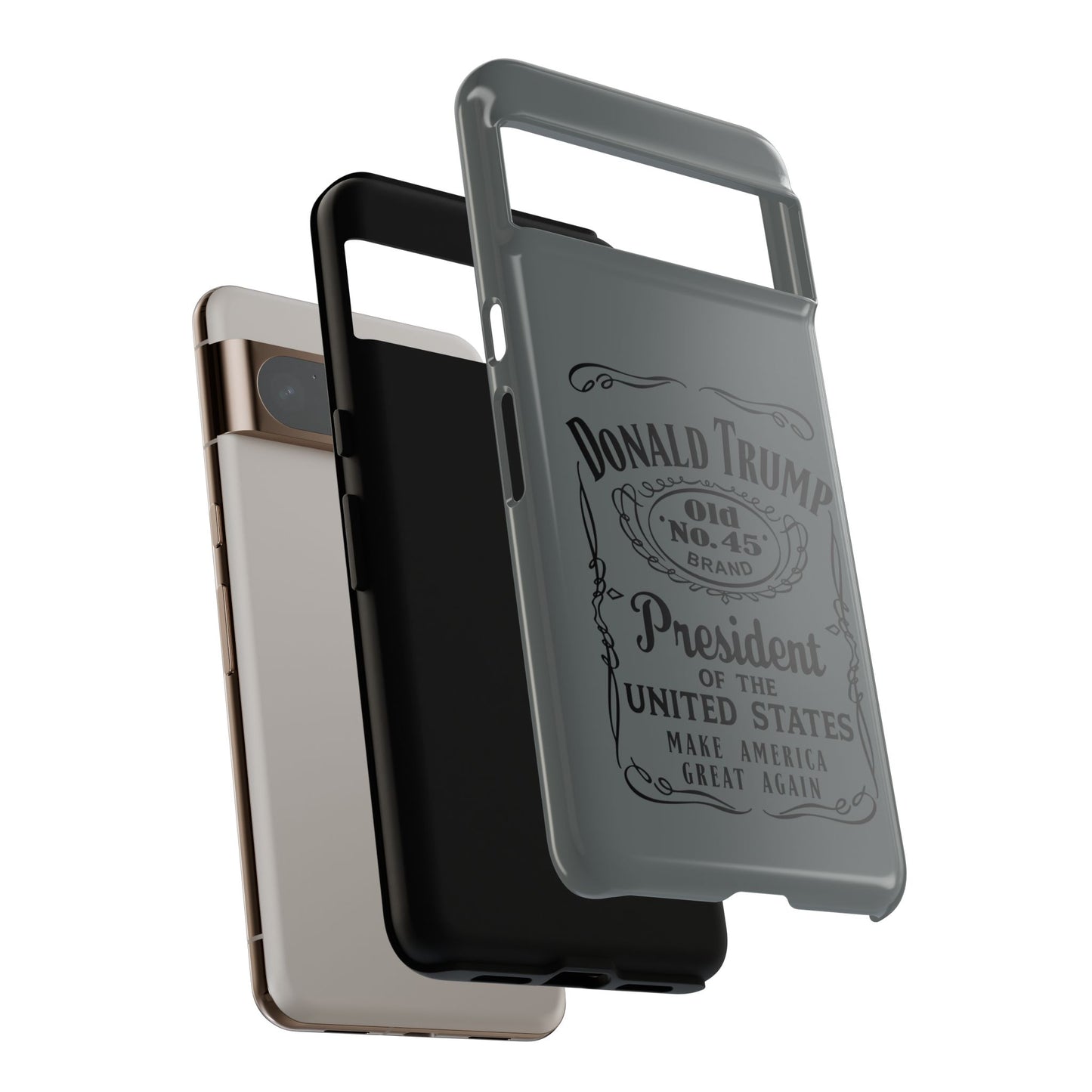 Dark Gray Trump Whiskey Phone Case