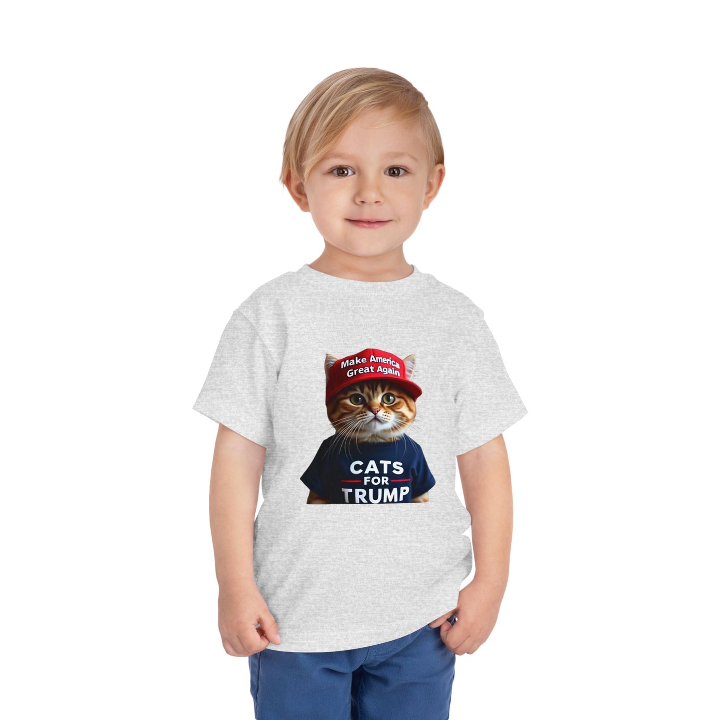 Cats For Trump Toddler Short Sleeve Tee