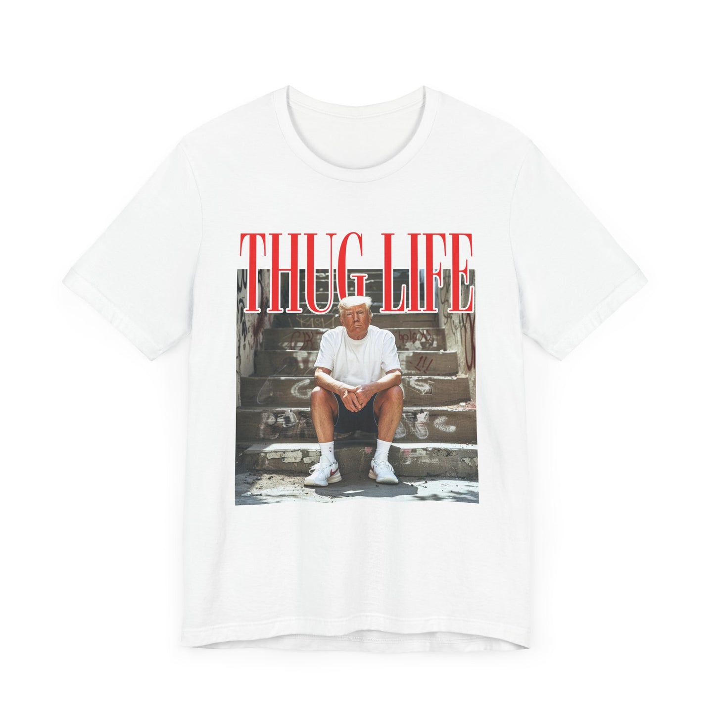 Trump Thug Life Album Cover Short Sleeve Tee