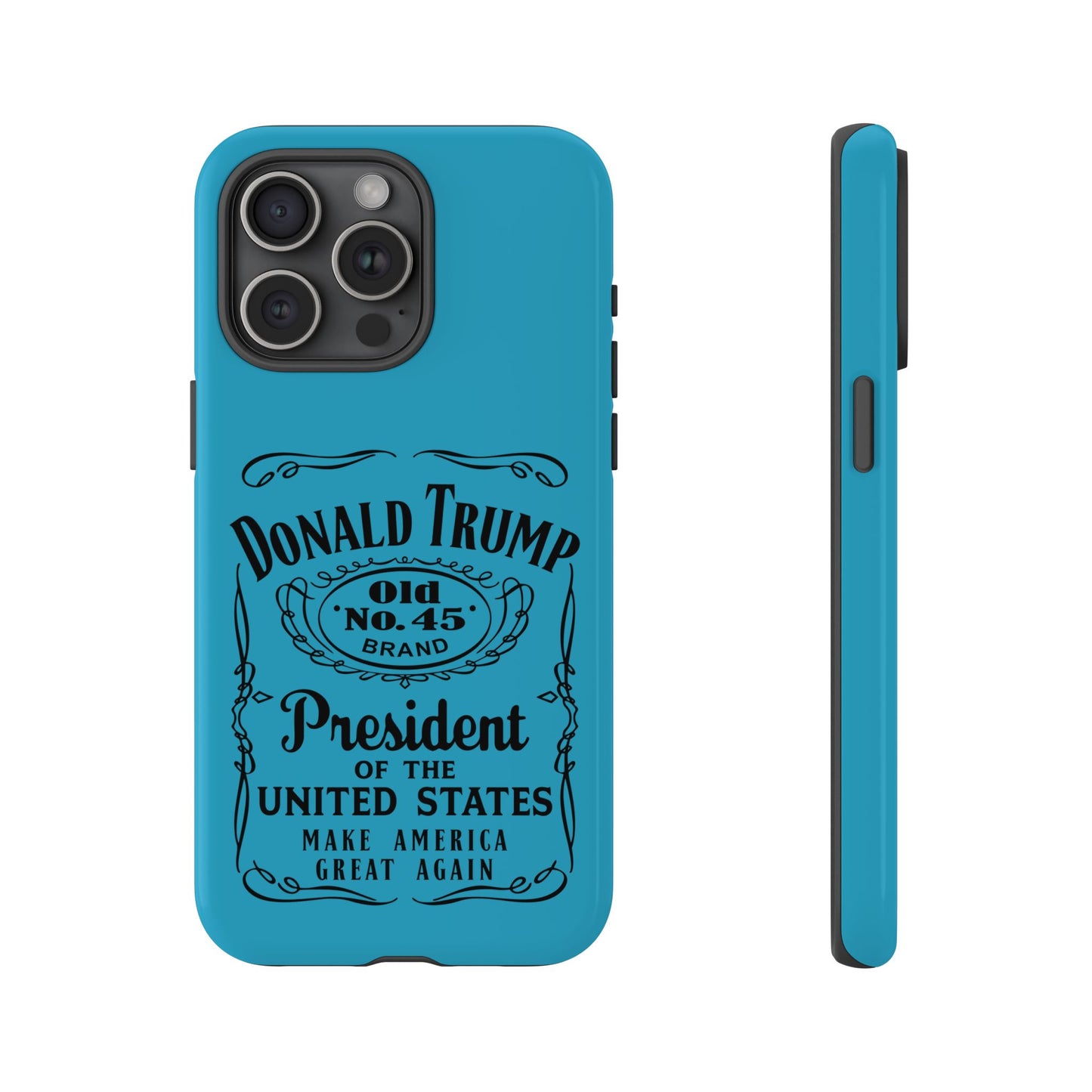 Turquoise Trump Whiskey Phone Case