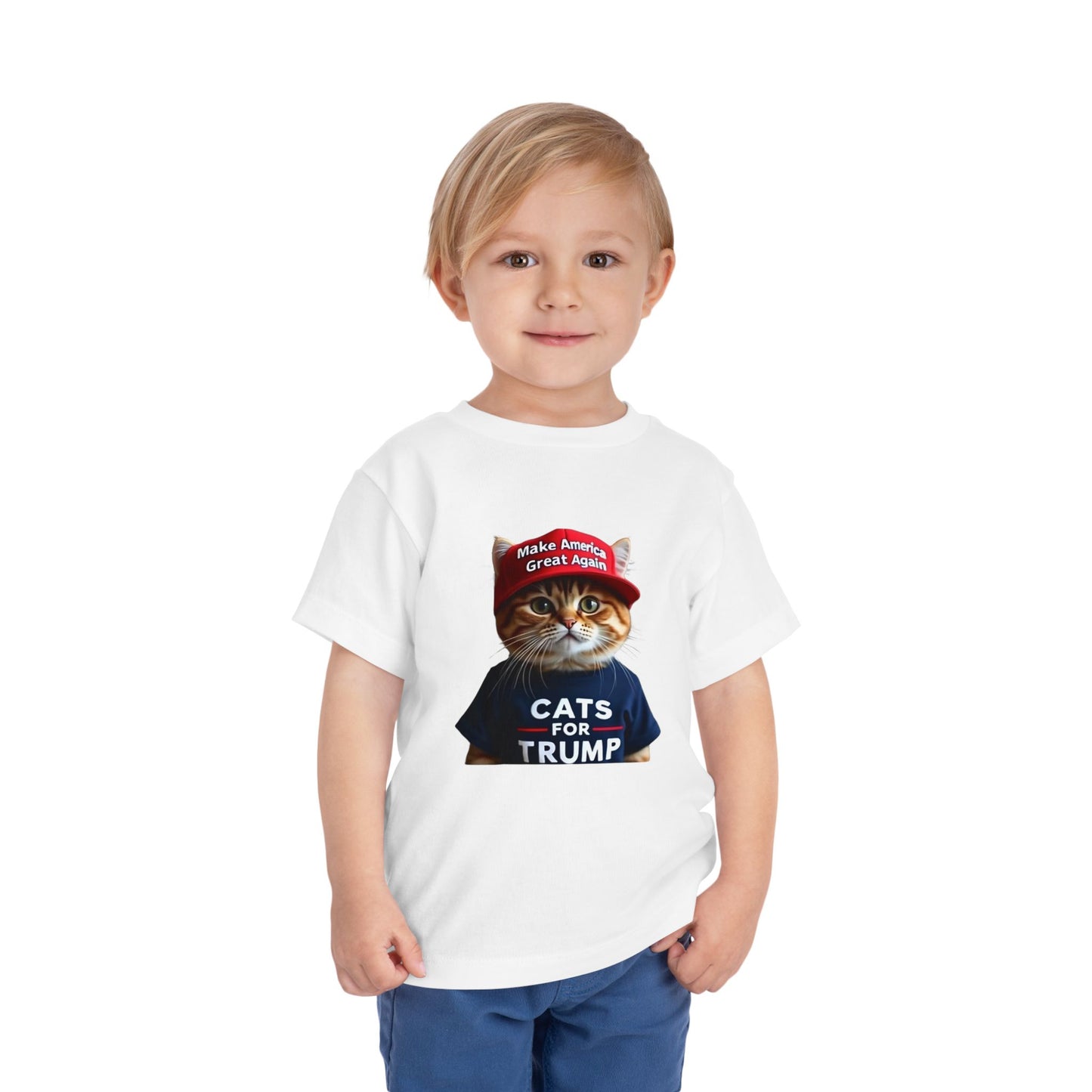 Cats For Trump Toddler Short Sleeve Tee