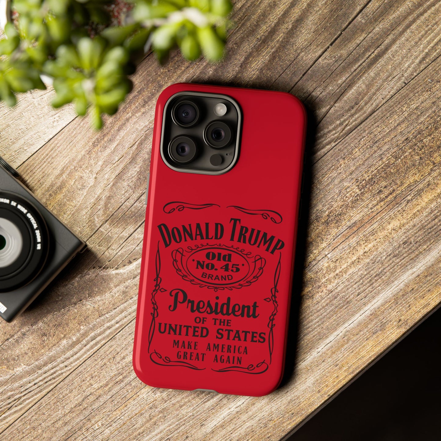 Dark Red Trump Whiskey Phone Case