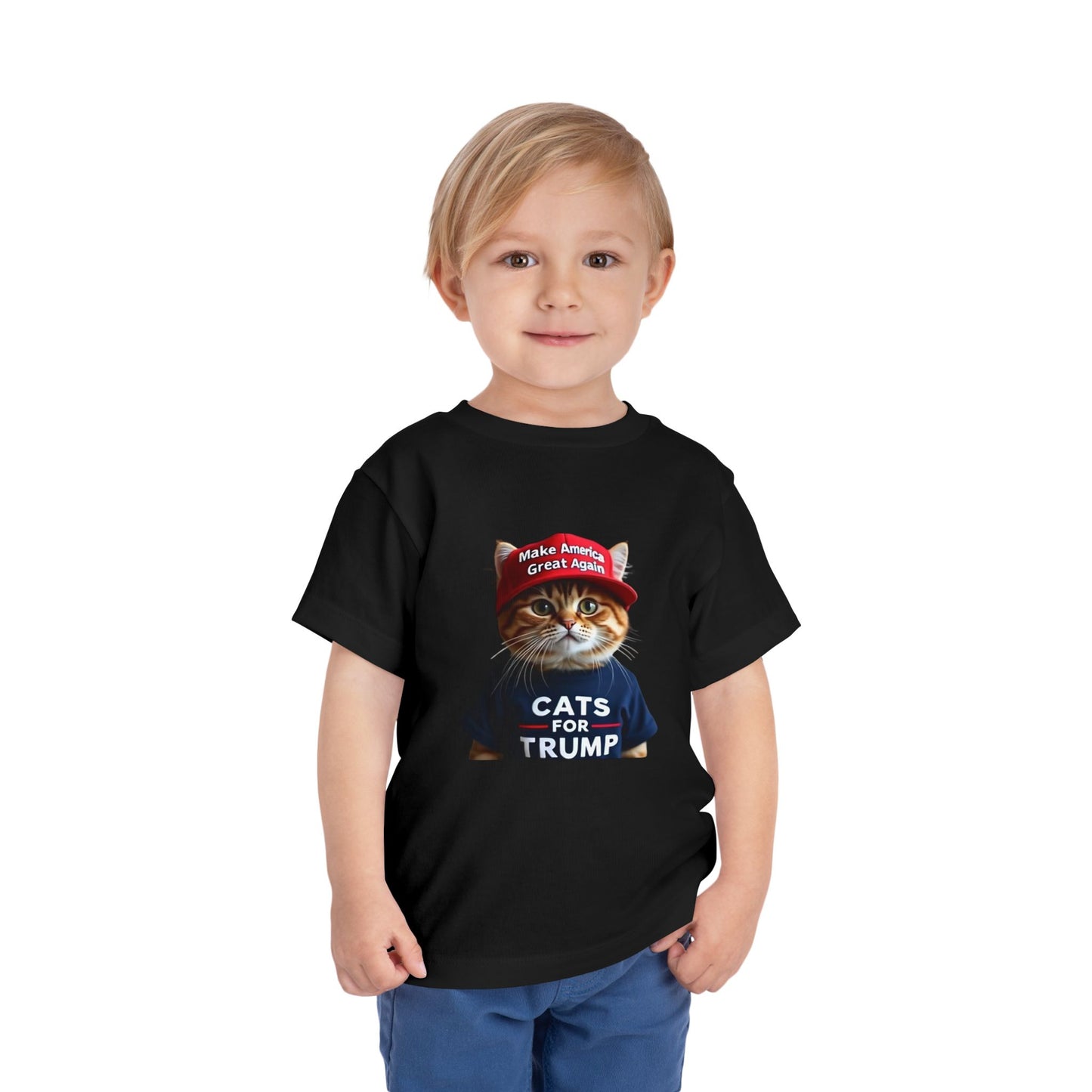 Cats For Trump Toddler Short Sleeve Tee