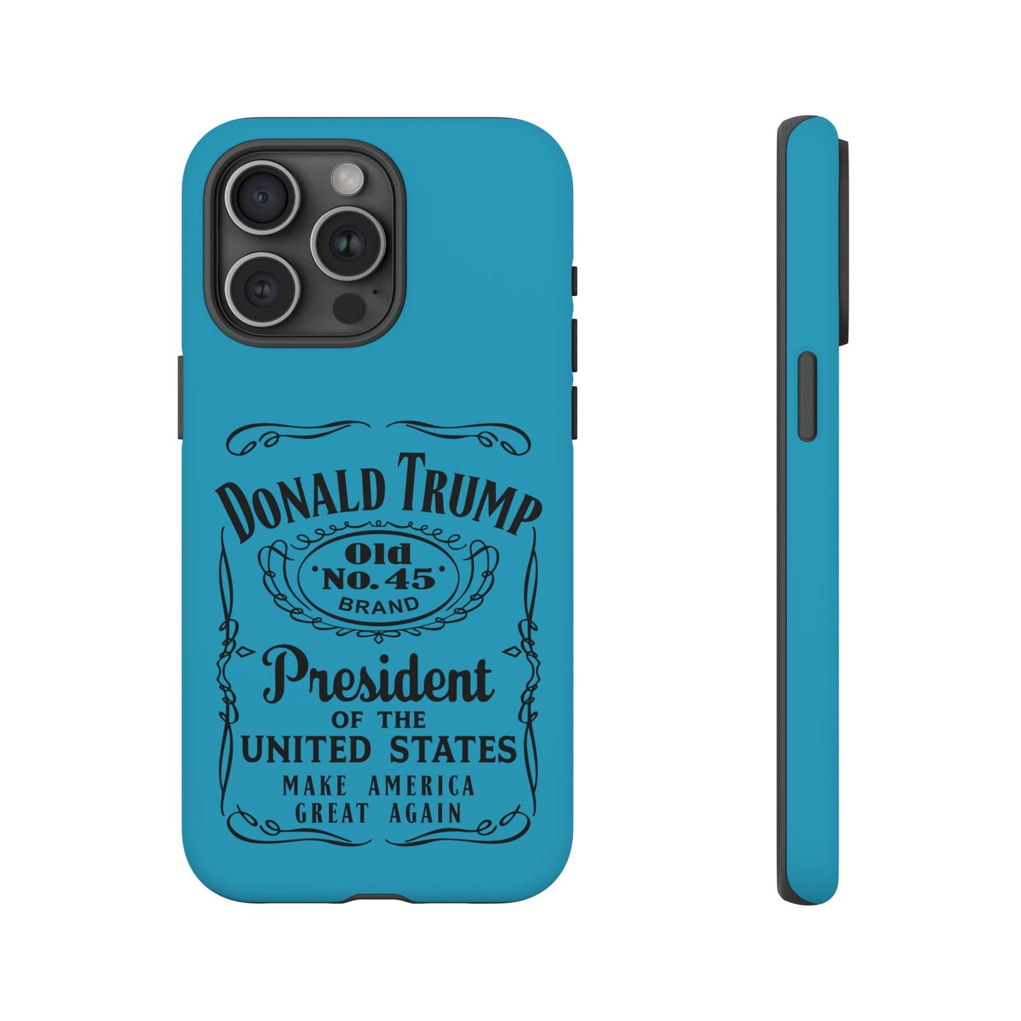 Turquoise Trump Whiskey Phone Case