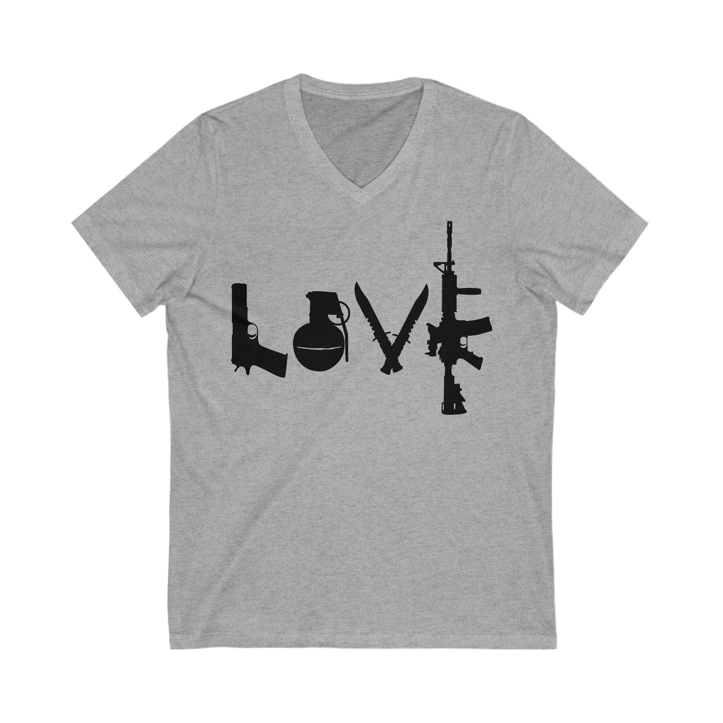 Love Short Sleeve Womens V-Neck Tee