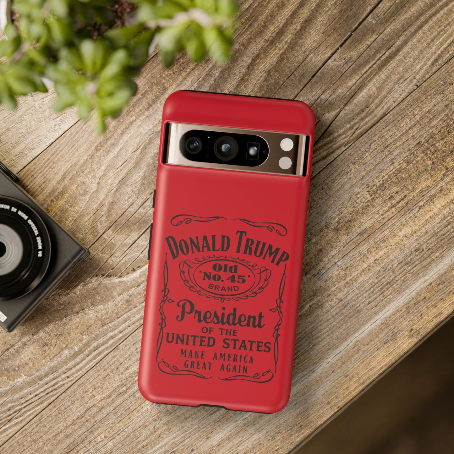 Dark Red Trump Whiskey Phone Case