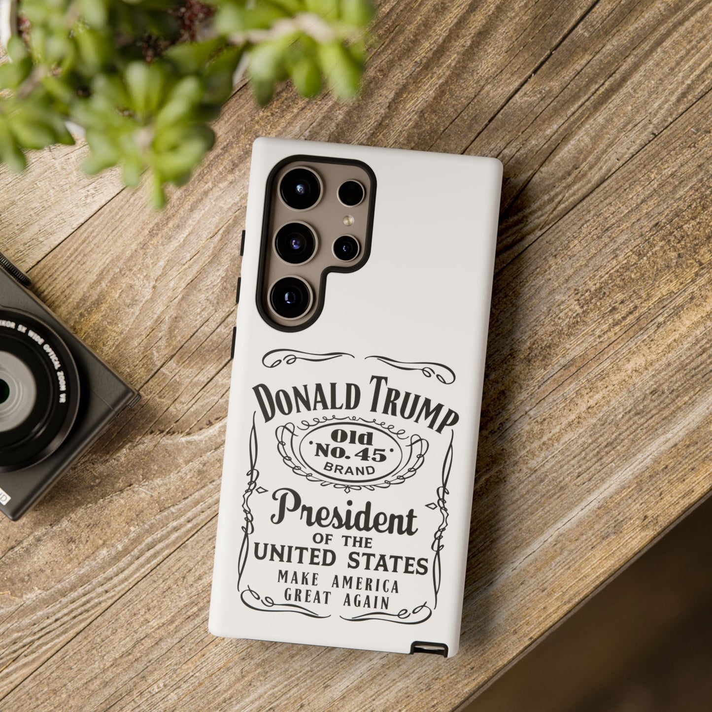 White Trump Whiskey Phone Case