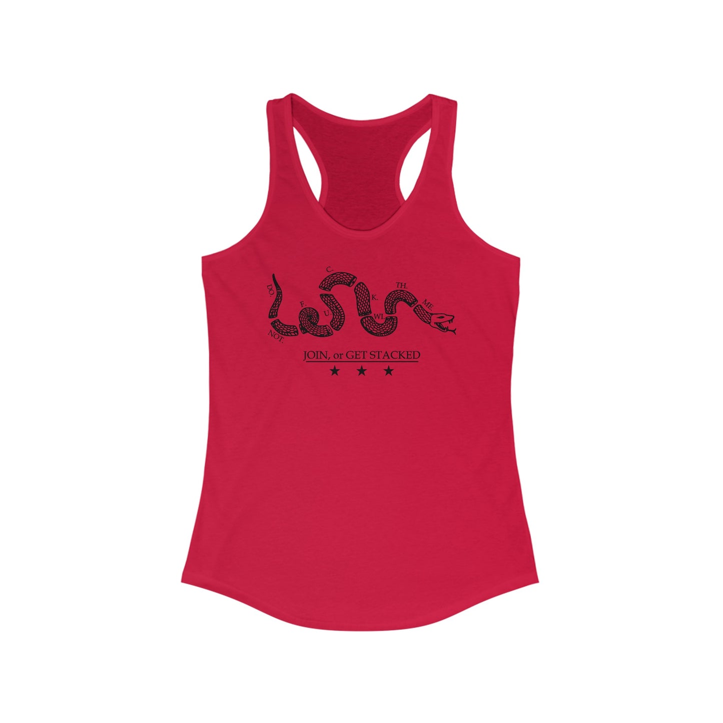 Join Or Get Stacked Women's Ideal Racerback Tank