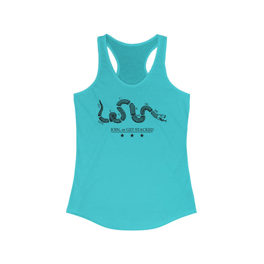 Join Or Get Stacked Women's Ideal Racerback Tank