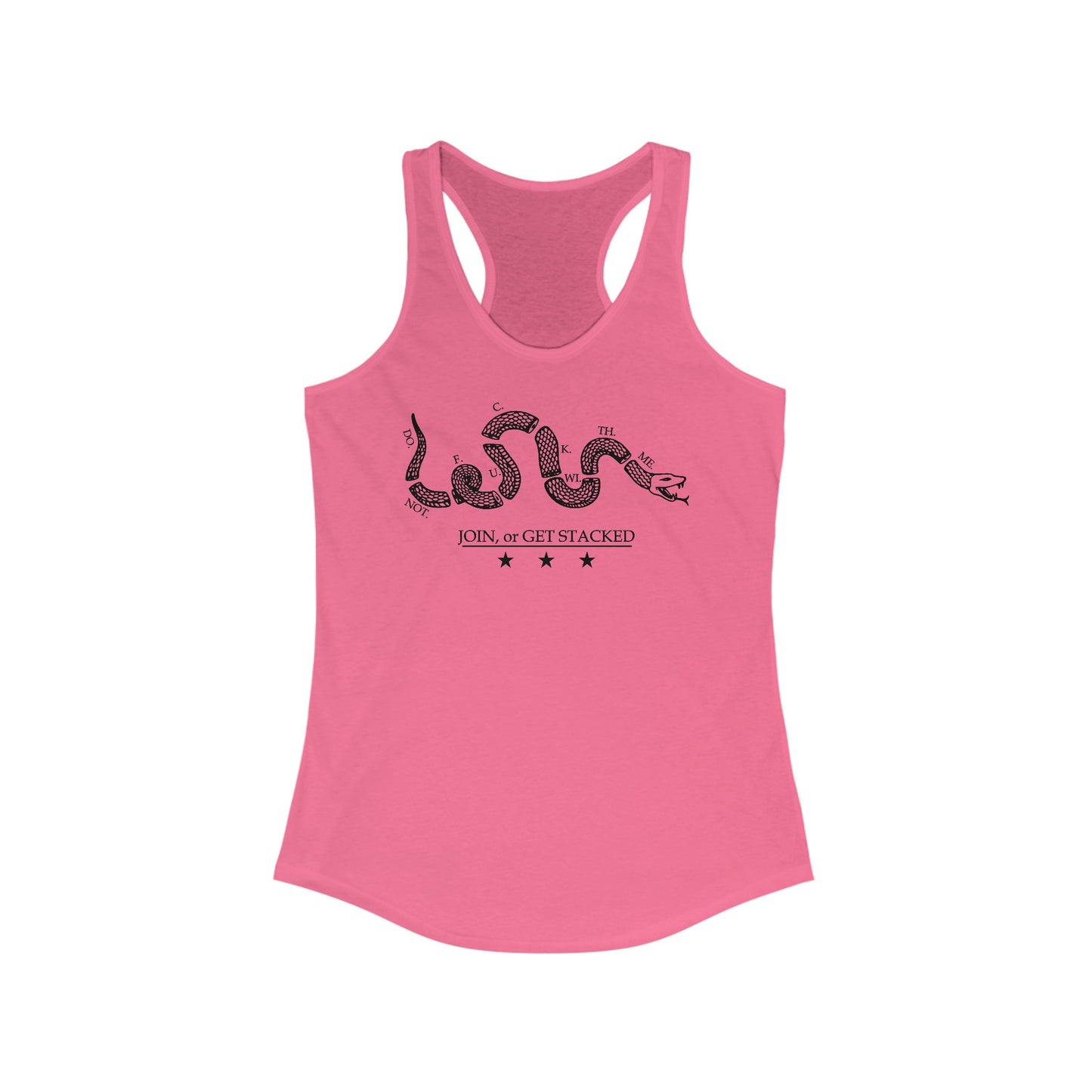 Join Or Get Stacked Women's Ideal Racerback Tank