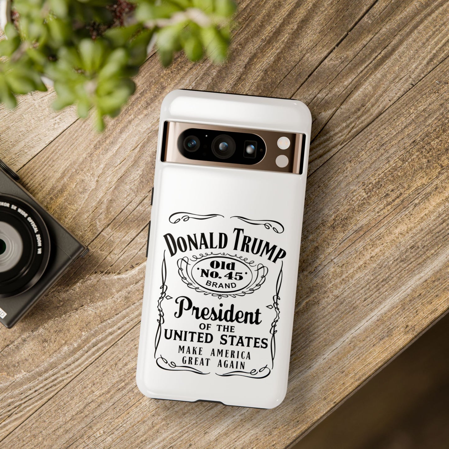 White Trump Whiskey Phone Case