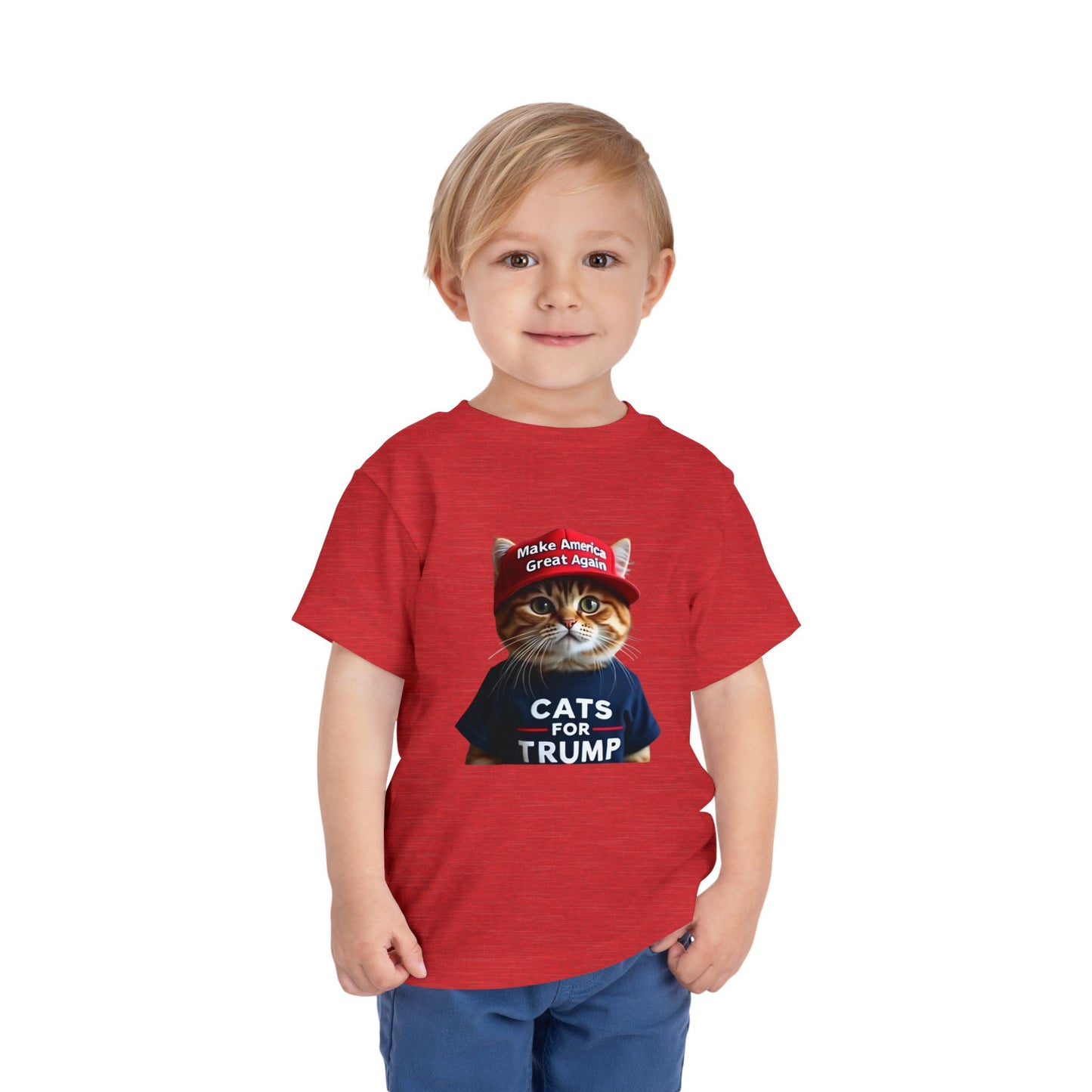 Cats For Trump Toddler Short Sleeve Tee