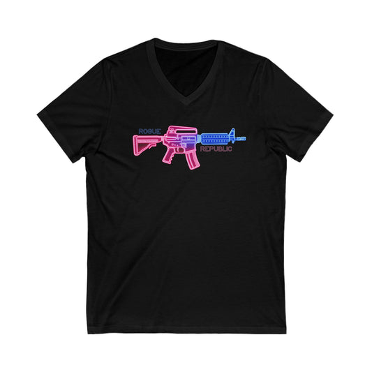 Neon AR15 Short Sleeve V-Neck Tee