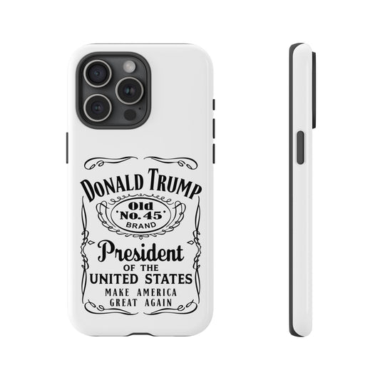 White Trump Whiskey Phone Case